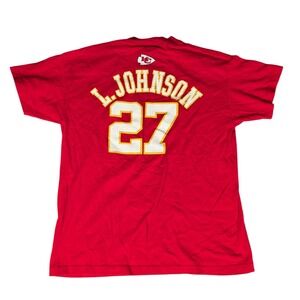 Reebok Kansas City Chiefs Larry Johnson 27 Kids Red T-Shirt NFL Football M 10/12